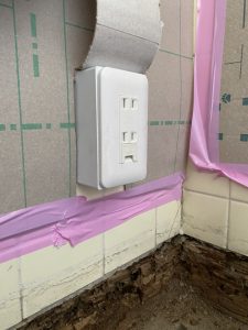 トイレの配線工事