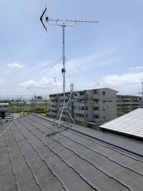 平野区にてアンテナ交換